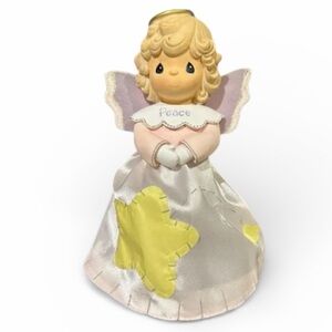 Vintage PRECIOUS MOMENTS Enesco Angel Tree Topper “Peace” Figurine Holiday Decor